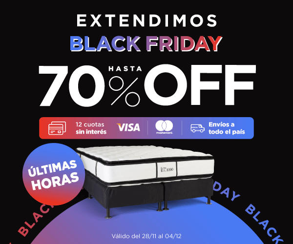 ¡Últimas Horas! | Black Friday | Hasta 70% OFF . Válido del 28/11/2024 al 04/12/2024.